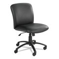 Safco Uber Big/Tall Series Mid Back Chair, Vinyl, Supports Up to 500 lb, 18.5" to 22.5" Seat Height, Black 3491BV